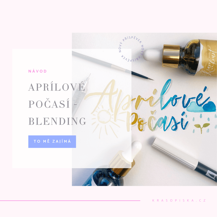 Kaligrafický text "Aprílové počasí"