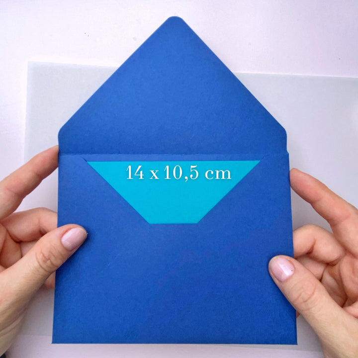 Obálky A6 – tmavě modrá | sada 4 ks Ely