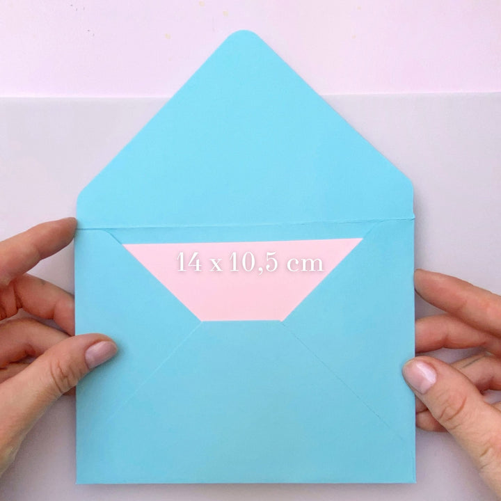 Obálka A6 - Pastelově modrá Ely