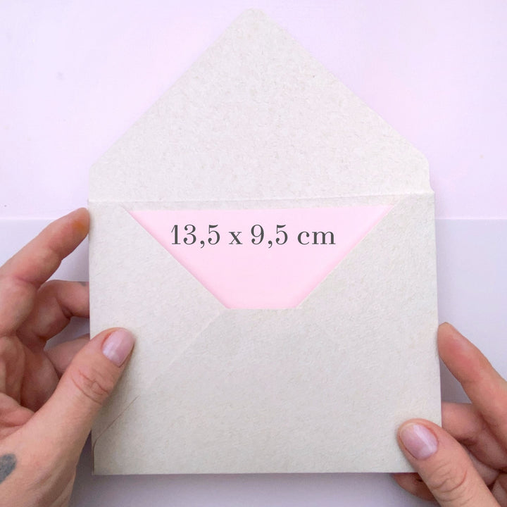 Obálky 13,5 x 9,5 cm přírodní | sada 9 ks Ely
