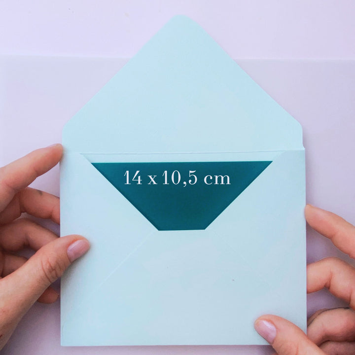 Obálky A6 - mint | sada 6 ks Ely