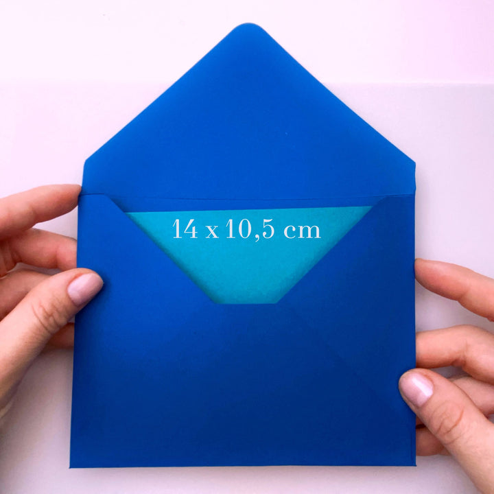 Obálky A6 modré | sada 8 ks Ely