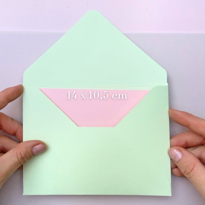 Obálky A6 pastelově zelené | sada 9 ks Ely