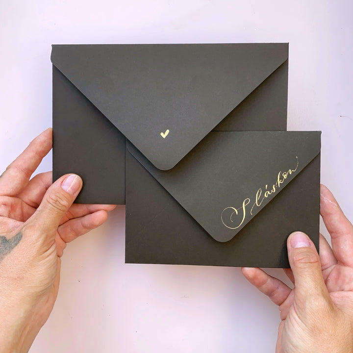 Obálka A6/B6 – čokoládová| Ručně vyráběná s možností nadepsání Ely