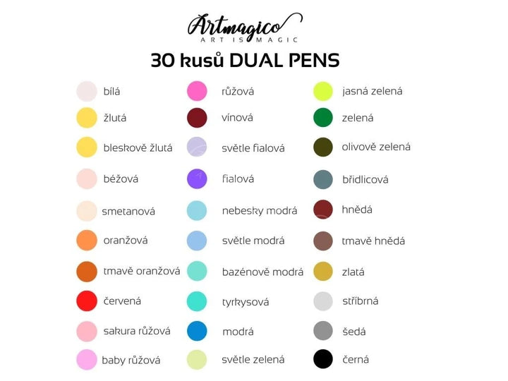 Artmagico – Akrylový fix DUAL se dvěma hroty ArtMagico