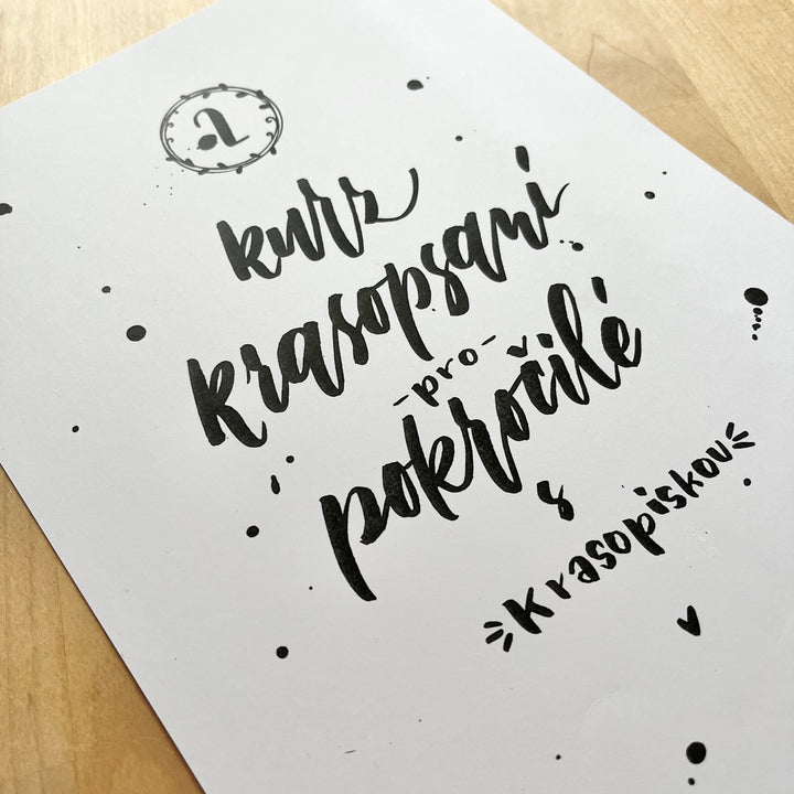 Krasopsaní brushpenem – Skripta 3 | pro pokročilé Krasopiska