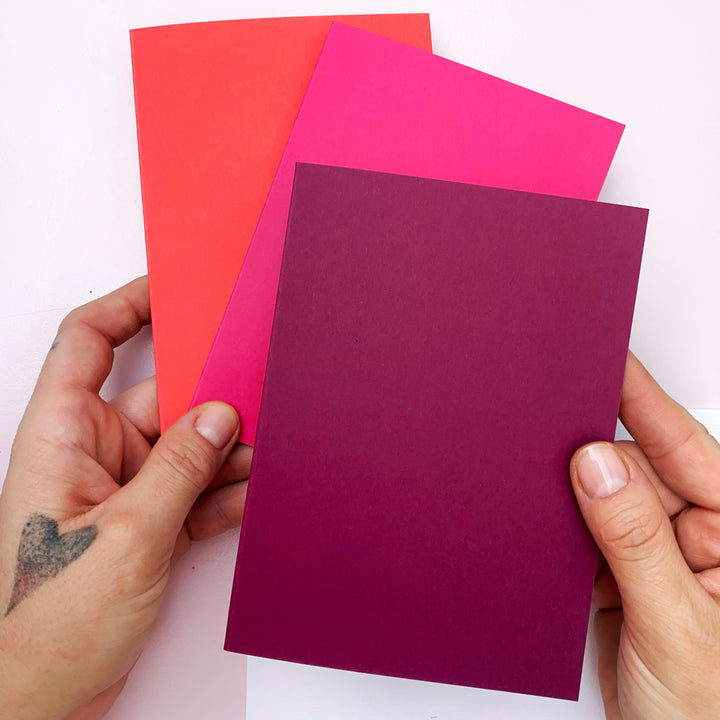 Prázdné přáníčko A6 - Set na přání od srdce | sada 9 ks Ely