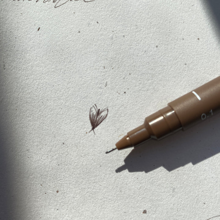 Liner UNI PIN - 0,1 mm, Sepia Uni-pin