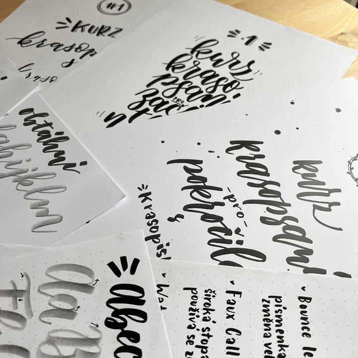 Krasopsaní brushpenem – Skripta 3 | pro pokročilé Krasopiska