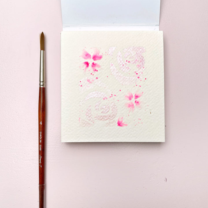 Akvarelový mini blok – 9,5 × 10 cm, 20 listů, 300 g/m² Ely