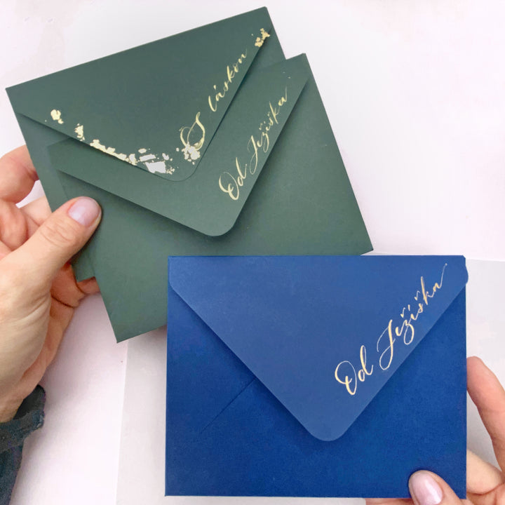 Obálky A6 - ručně nadepsané | sada 3 ks Ely