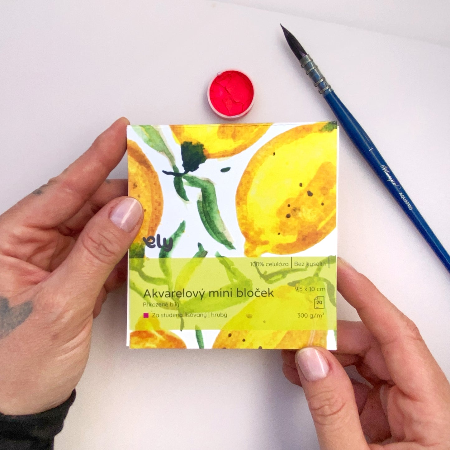 Akvarelový mini bloček 9,5x10 cm – 20 listů
