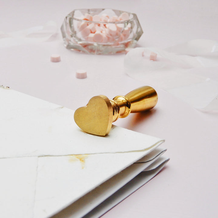 Mosazné pečetidlo – Bez rytiny - srdíčko Krasopiska