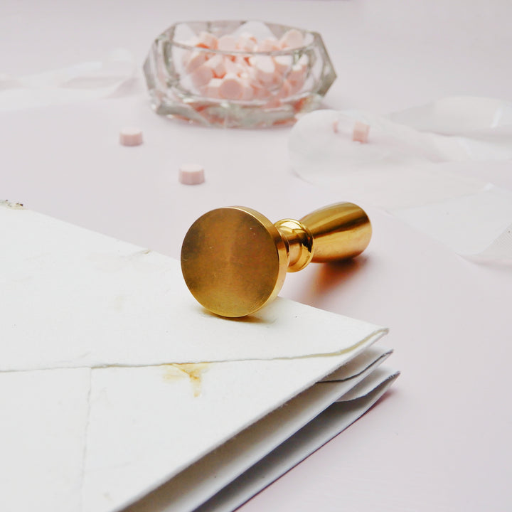 Mosazné pečetidlo – Bez rytiny, kulaté | průměr 15 mm Krasopiska