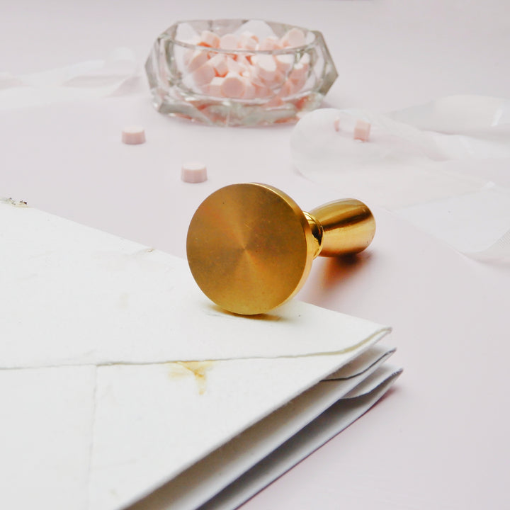 Mosazné pečetidlo – Bez rytiny, kulaté | průměr 30 mm Krasopiska