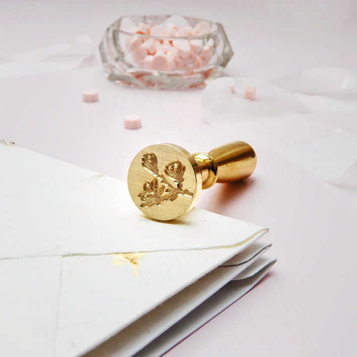 Mosazné pečetidlo – Magnolia | průměr 25 mm Krasopiska