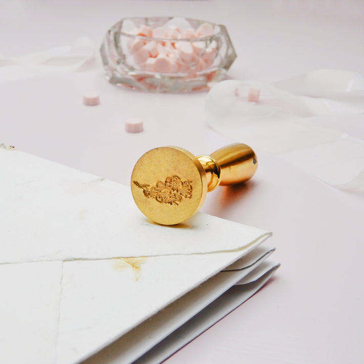 Mosazné pečetidlo – Snítka | průměr 25 mm Krasopiska