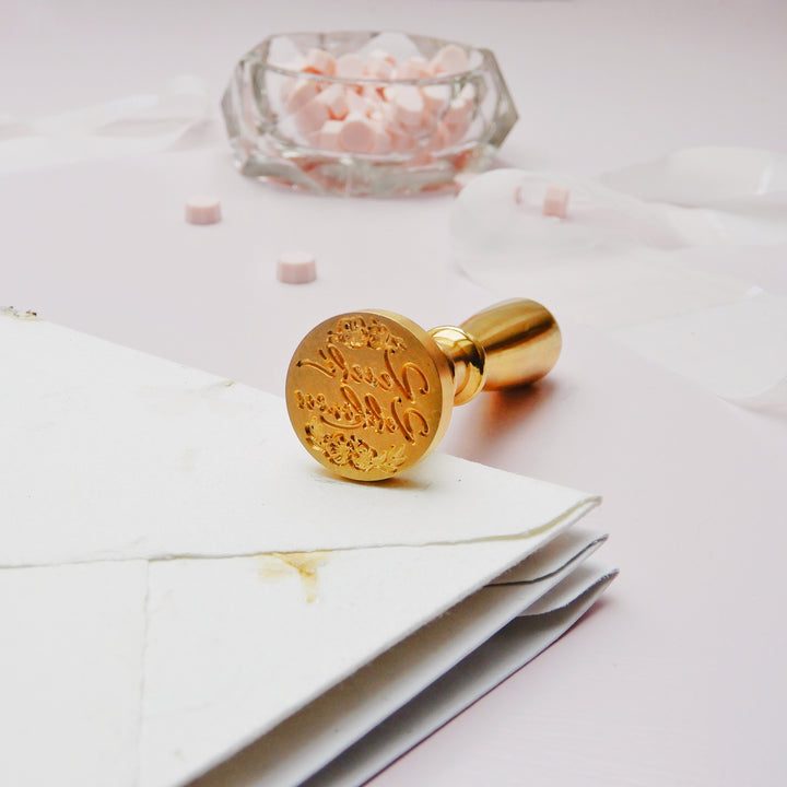 Mosazné pečetidlo – Veselé Velikonoce | průměr 25 mm Krasopiska