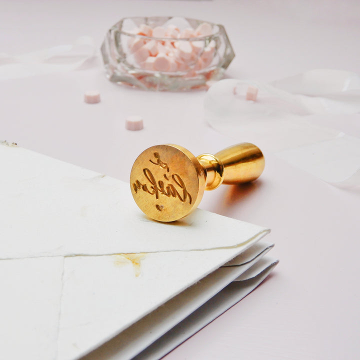 Mosazné pečetidlo – S láskou | průměr 25 mm Krasopiska