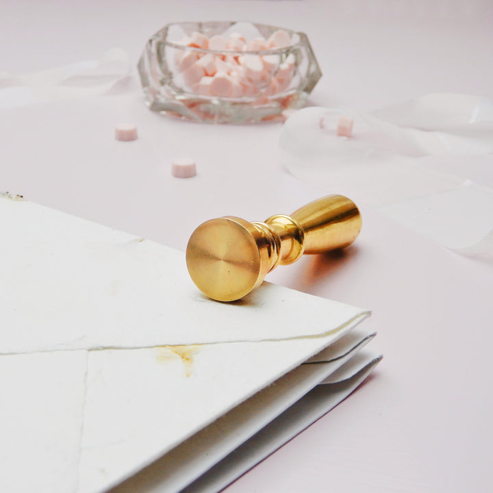 Mosazné pečetidlo – Bez rytiny, kulaté | průměr 20 mm Krasopiska