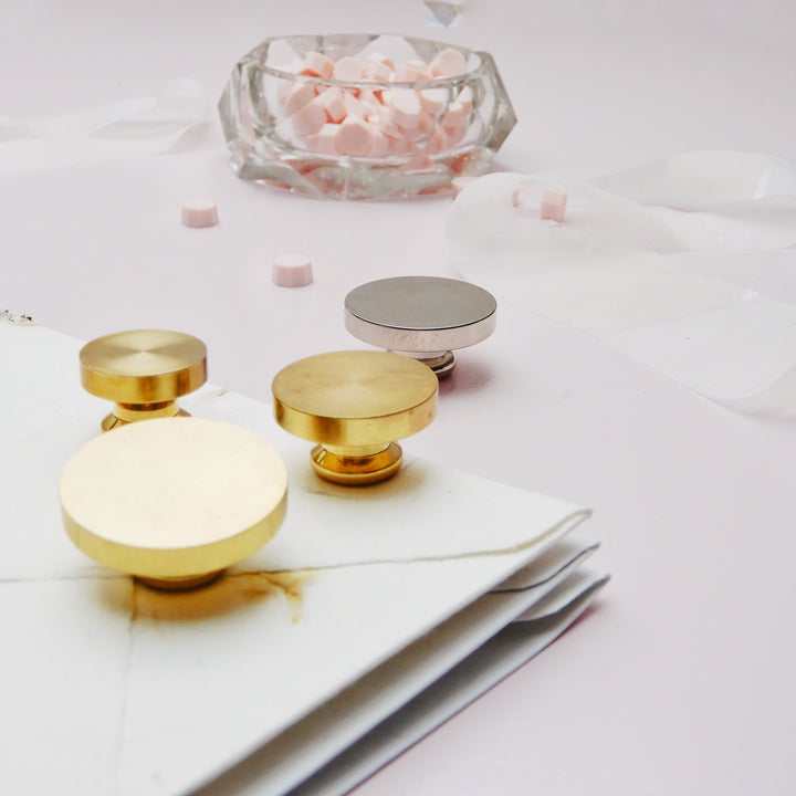 Mosazné pečetidlo – Bez rytiny, kulaté | průměr 30 mm Krasopiska