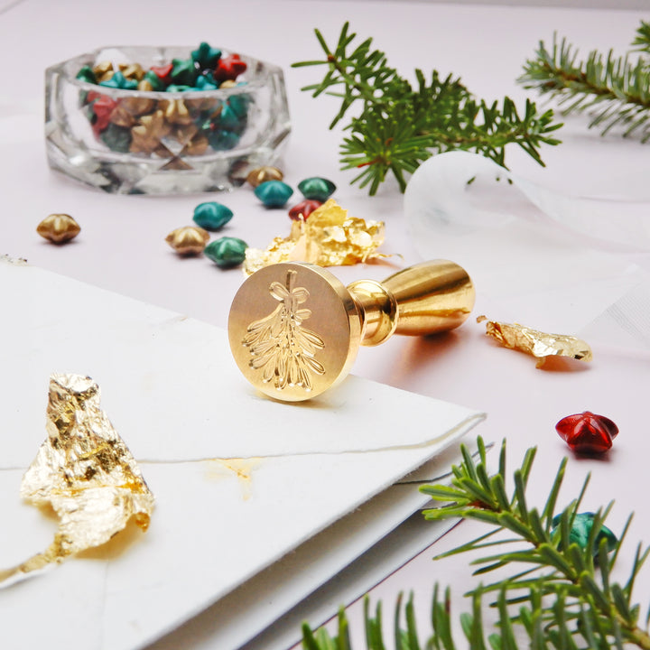 Mosazné pečetidlo – Jmelí | průměr 25 mm Krasopiska