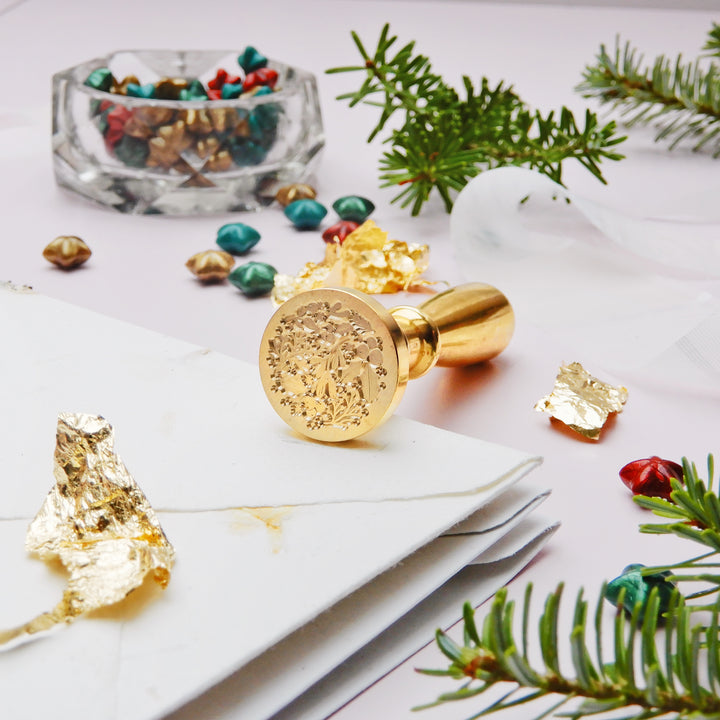 Mosazné pečetidlo – Vánoční větvičky | průměr 25 mm Krasopiska