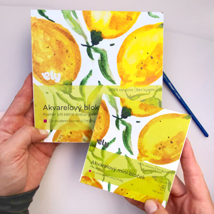 Akvarelový blok – 16 × 16 cm, 20 listů, 300 g/m² | ideální do rámečků Ely