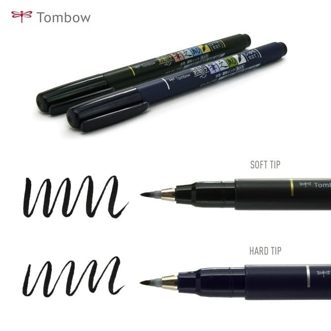 Tombow – Fudenosuke | malý brush pen, tvrdost 1 (hard) Tombow