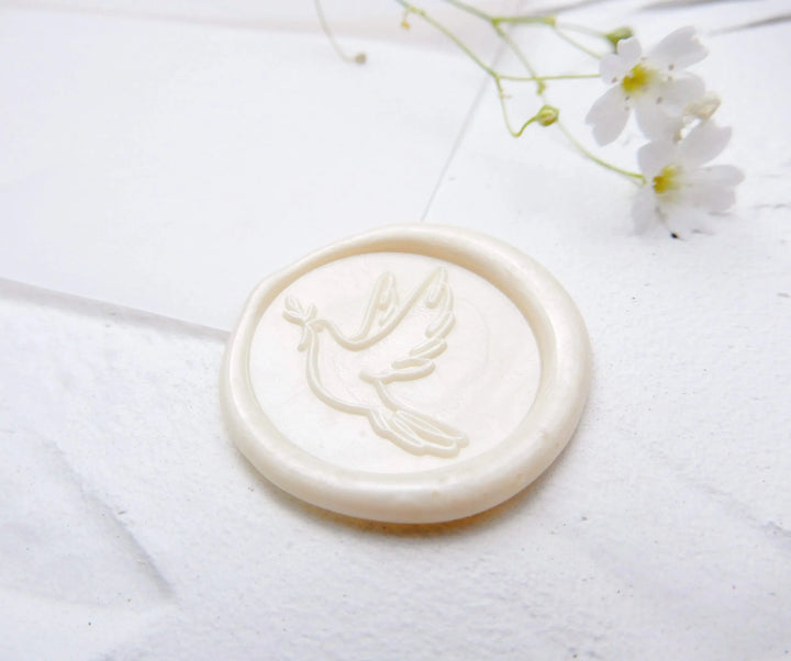 Mosazné pečetidlo – Holubice | průměr 25 mm Krasopiska