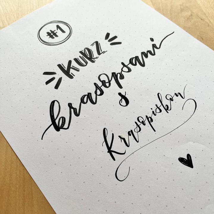 Krasopsaní brushpenem – výhodná sada všech tří dílů skripta Krasopiska