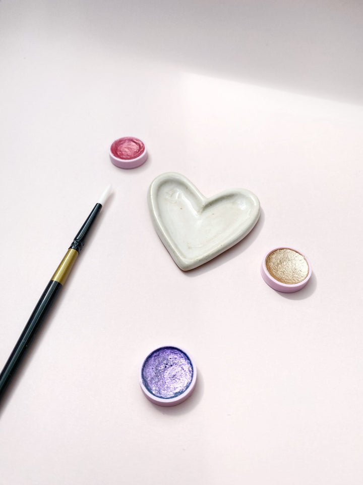 Keramická paletka – Srdíčko | talířek Krasopiska