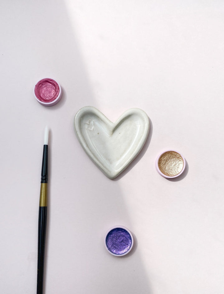 Keramická paletka – Srdíčko | talířek Krasopiska