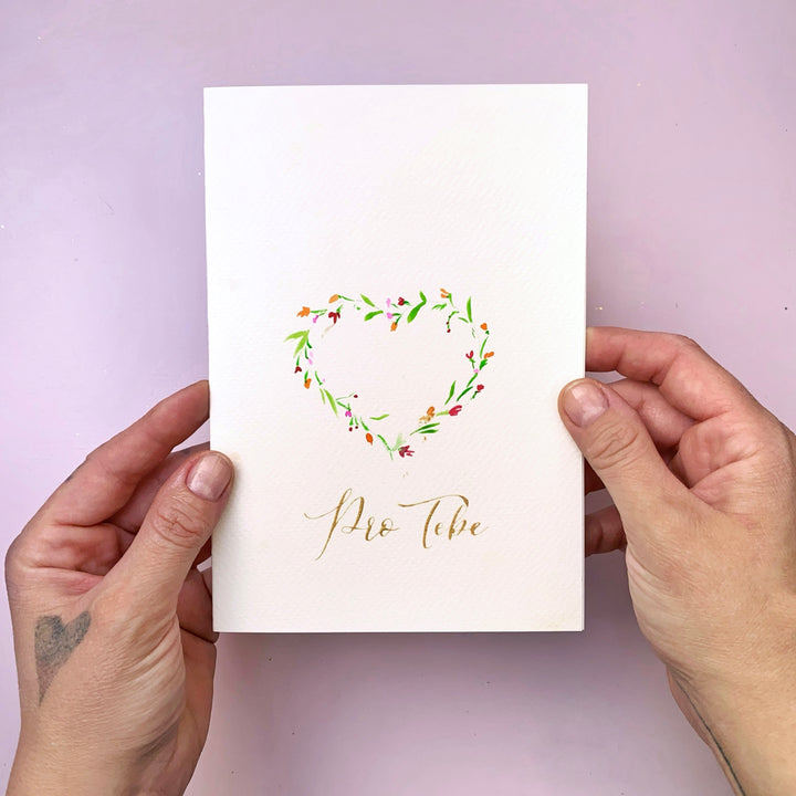 Prázdné přáníčko B6 – Akvarelový papír I., 300 g/m² Ely