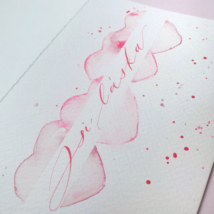 Prázdné přáníčko A6 – Akvarelový papír I., 300 g/m² Ely