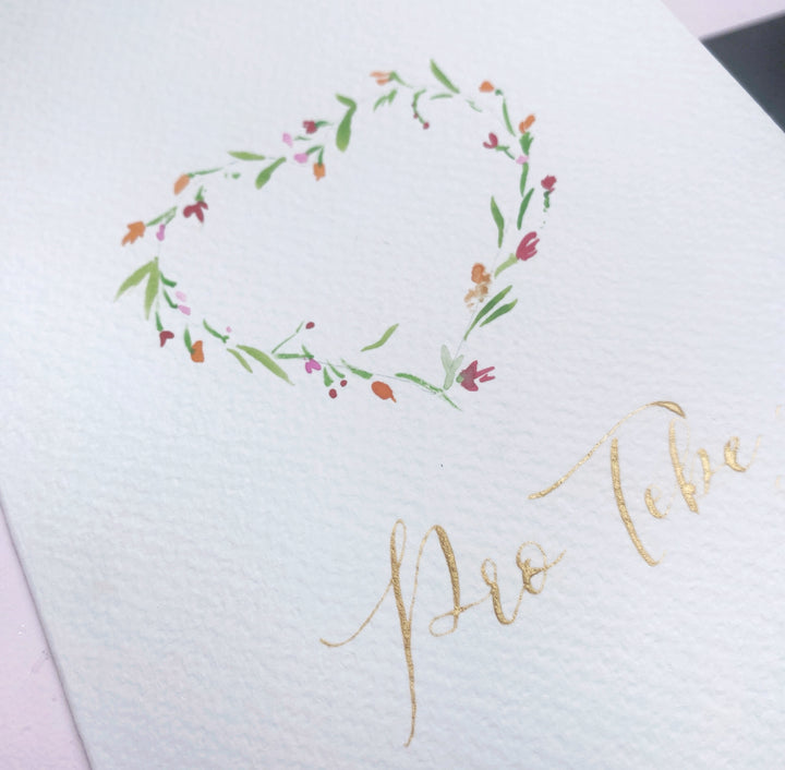 Prázdné přáníčko B6 – Akvarelový papír I., 300 g/m² Ely