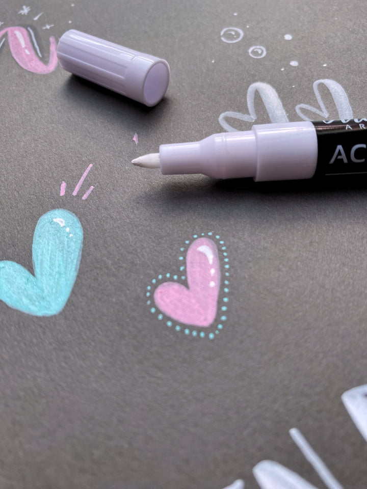 Artmagico – Akrylový popisovač s extra jemným hrotem 0,7 mm, bílá ArtMagico