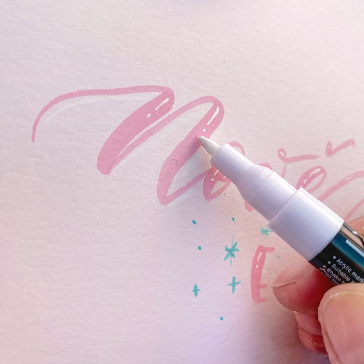 Artmagico – Akrylový popisovač s extra jemným hrotem 0,7 mm, bílá ArtMagico