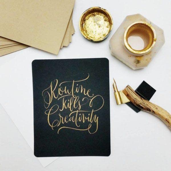 Kuretake Gold Mica Ink – zlatý inkoust s mica efektem, 60 ml Kuretake