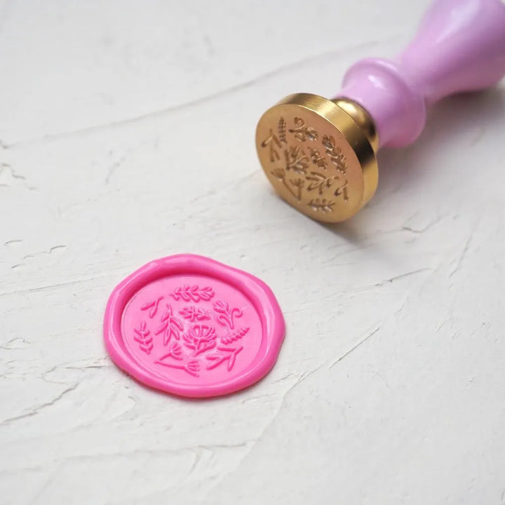 Mosazné pečetidlo – Luční kvítí | průměr 25 mm Krasopiska