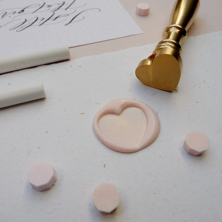 Mosazné pečetidlo – Bez rytiny - srdíčko Krasopiska