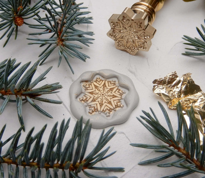 Mosazné pečetidlo – Vločka I | průměr 25 mm Krasopiska