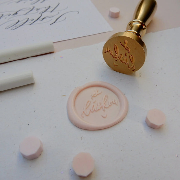 Mosazné pečetidlo – S láskou | průměr 25 mm Krasopiska