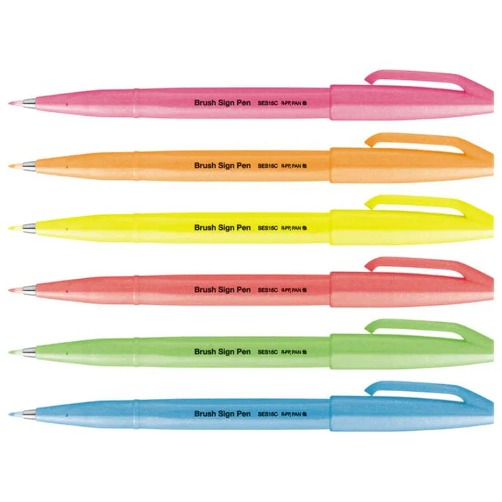 Pentel – Brush Sign Pen | Fluorescent Pentel