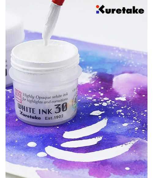 Kuretake Cartoonist Ink – bílý pigmentový inkoust 30 ml Kuretake