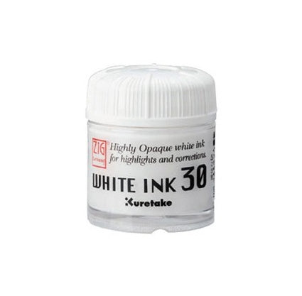 Kuretake Cartoonist Ink – bílý pigmentový inkoust 30 ml Kuretake