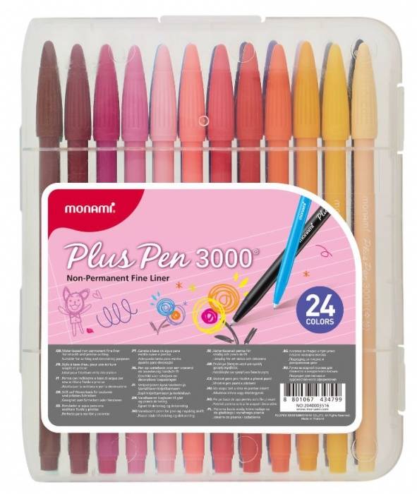 Monami – Plus Pen 3000 | barevná sada 24 ks Monami