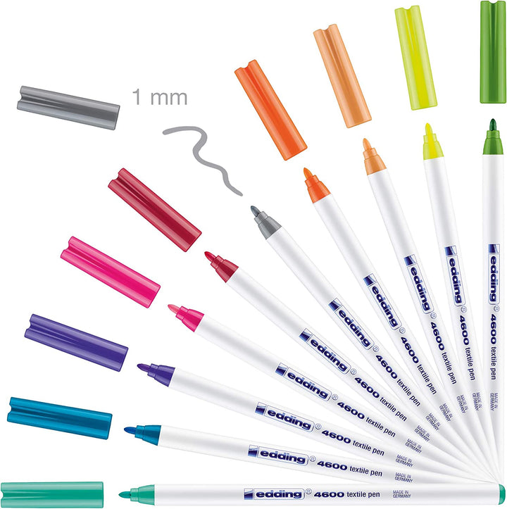 Edding 4600 - Brush pen pro kreslení na textil Edding