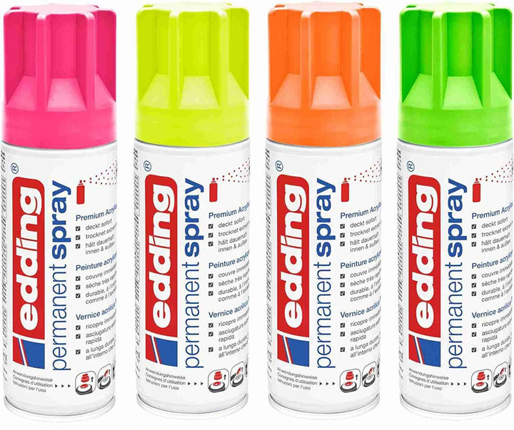 Edding 5200 - NEONOVÉ akrylové barvy ve spreji Edding