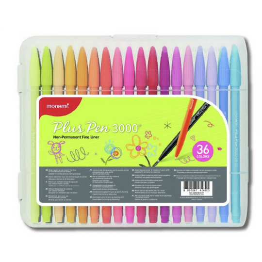 Monami – Plus Pen 3000 | barevná sada 36 ks Monami